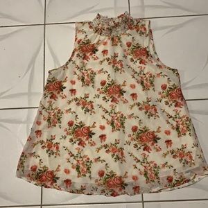Floral Sleeveless Blouse